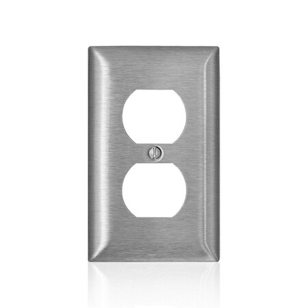 Ezgeneration C-Series Stainless Steel 1 Gang Metal Duplex Wall Plate EZ2740071